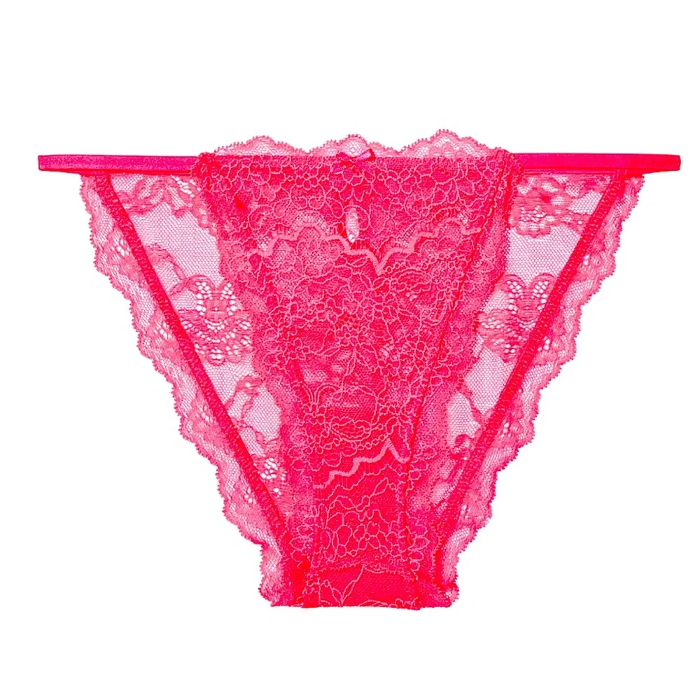 Victoria’s secret women pink lace bikini panties size M NWT